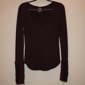 Free people long sleeve thermal tee